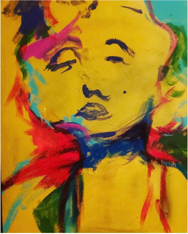Creative Genius Marilyn Monroe expressive portrait painting by David Rios