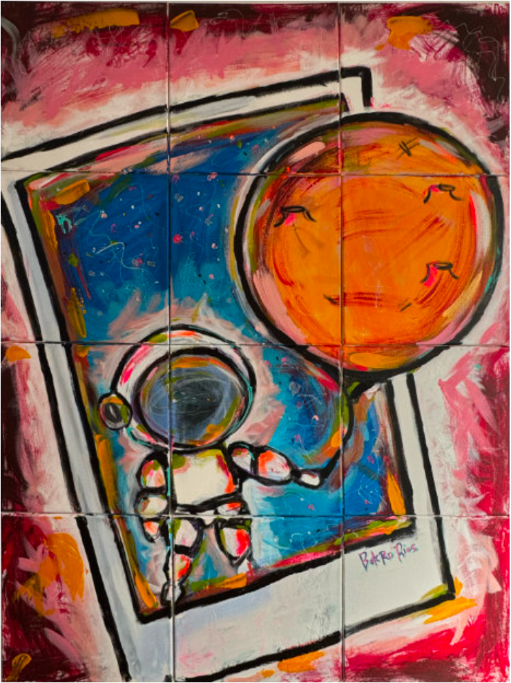 Lazik Mooniverse contemporary painting by David Rios
